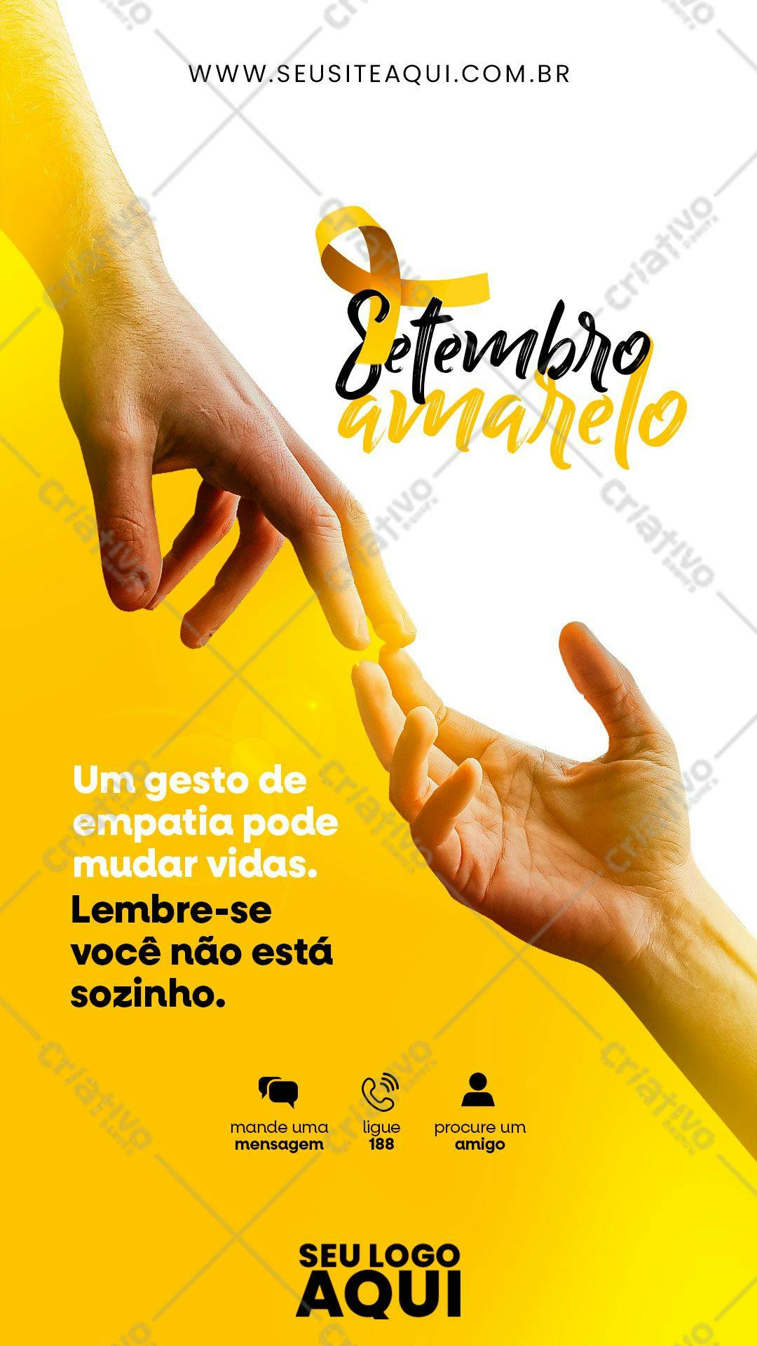 Poster Setembro Amarelo PSD Editável