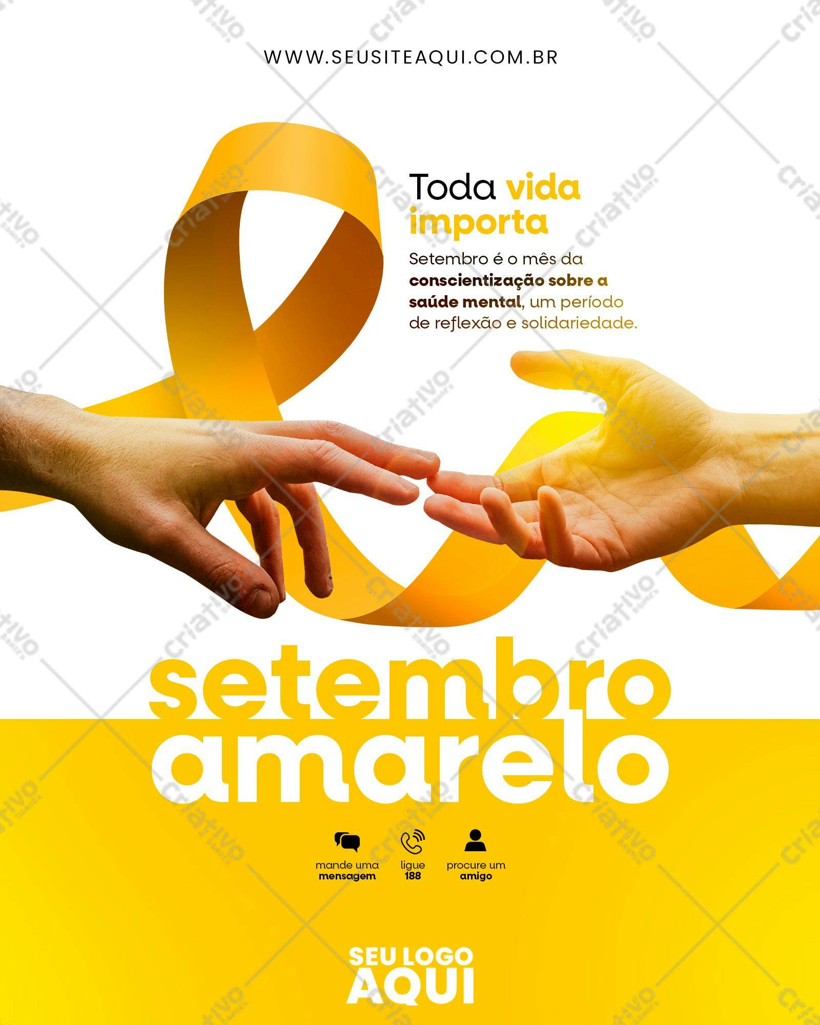 Flyer Setembro Amarelo PSD Editável