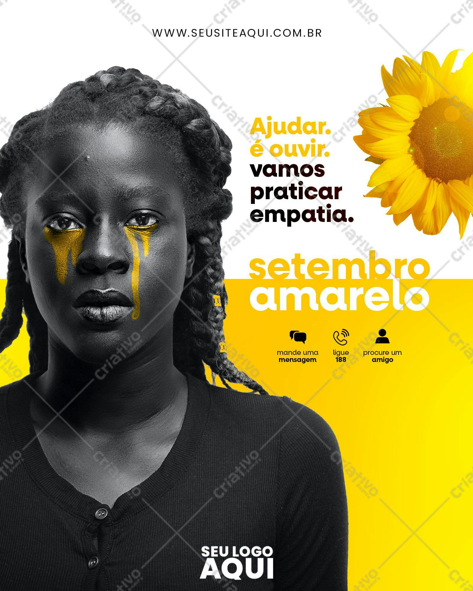 Cartaz Setembro Amarelo PSD Editável