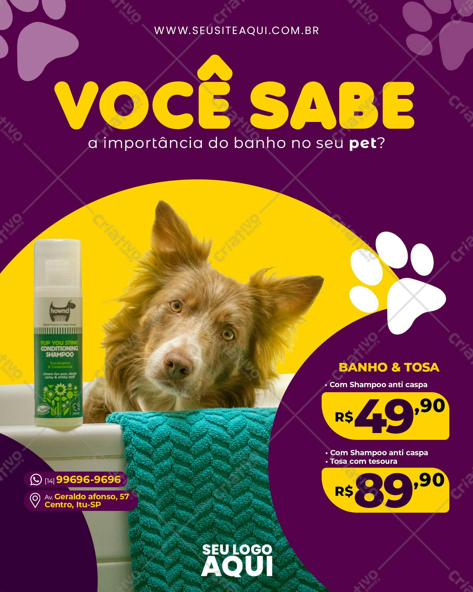 Banner para Pet Shop PSD Editável