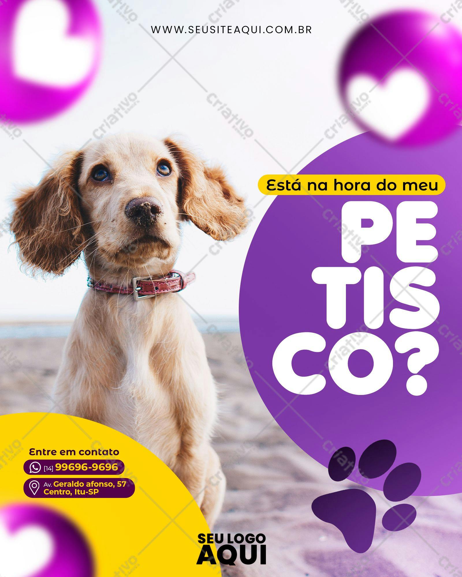 Post para Redes Sociais Dia do Pet PSD Editável