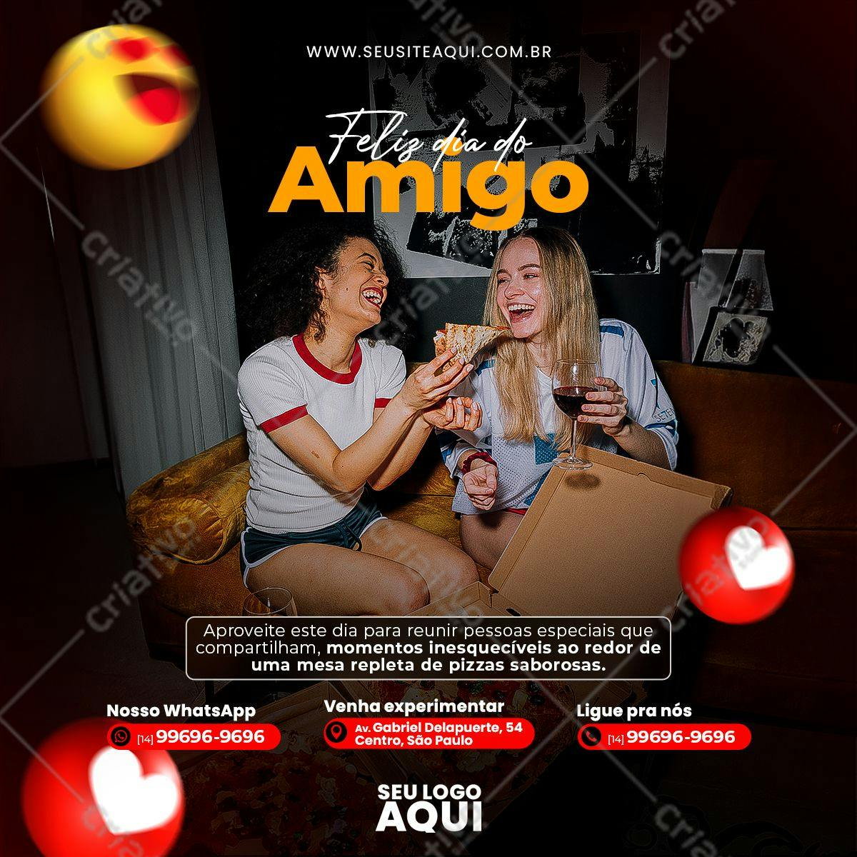 Post para o Dia do Amigo PSD Editável