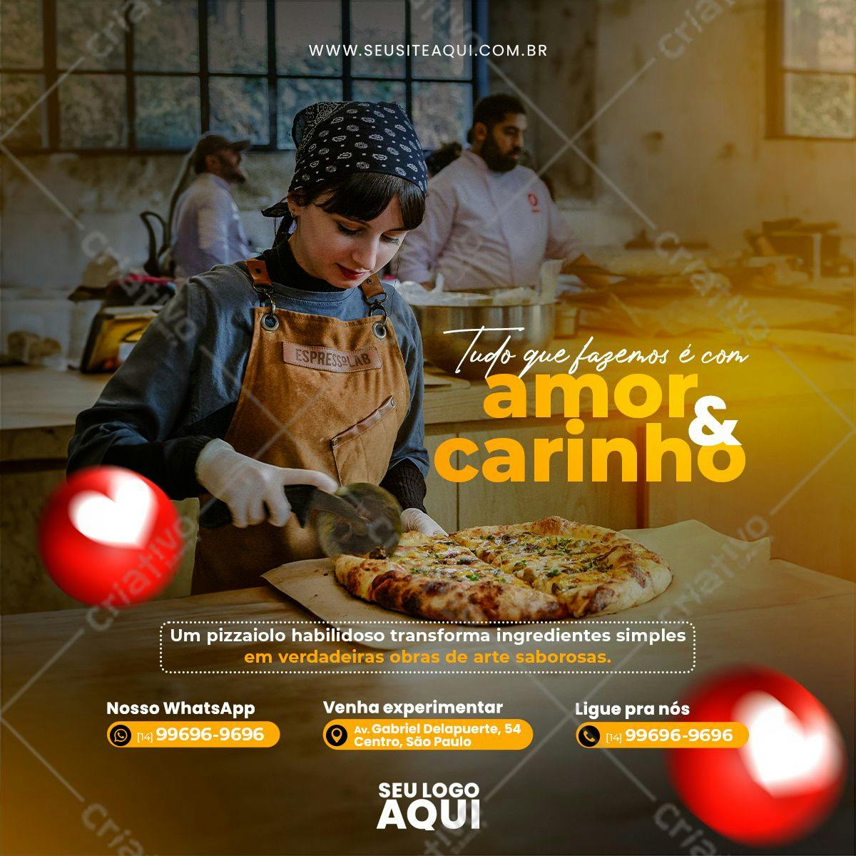 Template PSD para Cardápio de Pizzaria PSD Editável