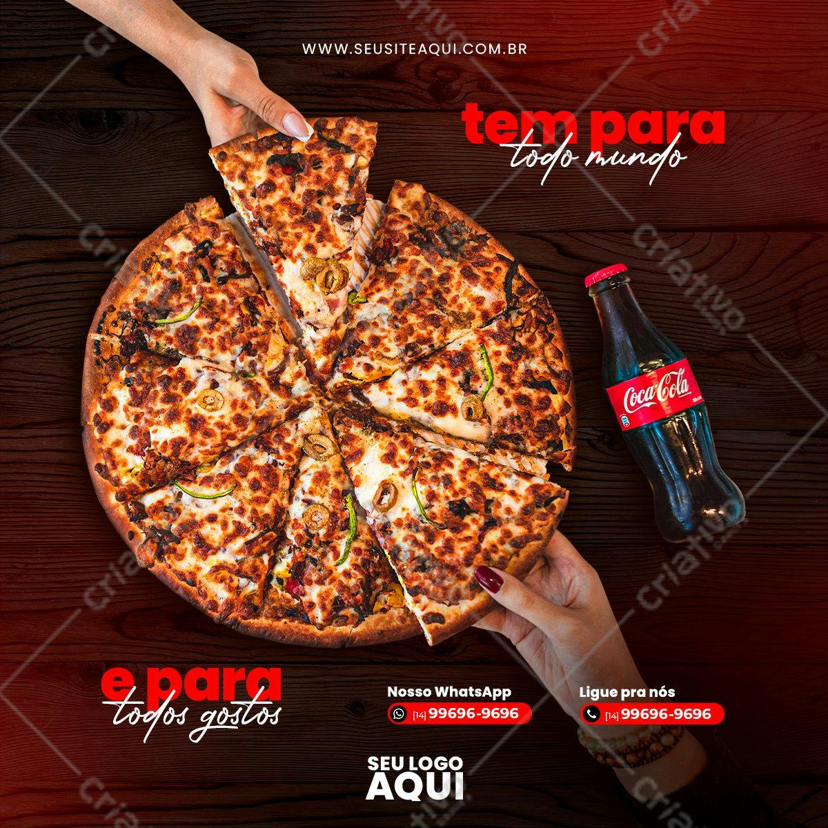 Template de Cardápio para Pizzaria PSD Editável