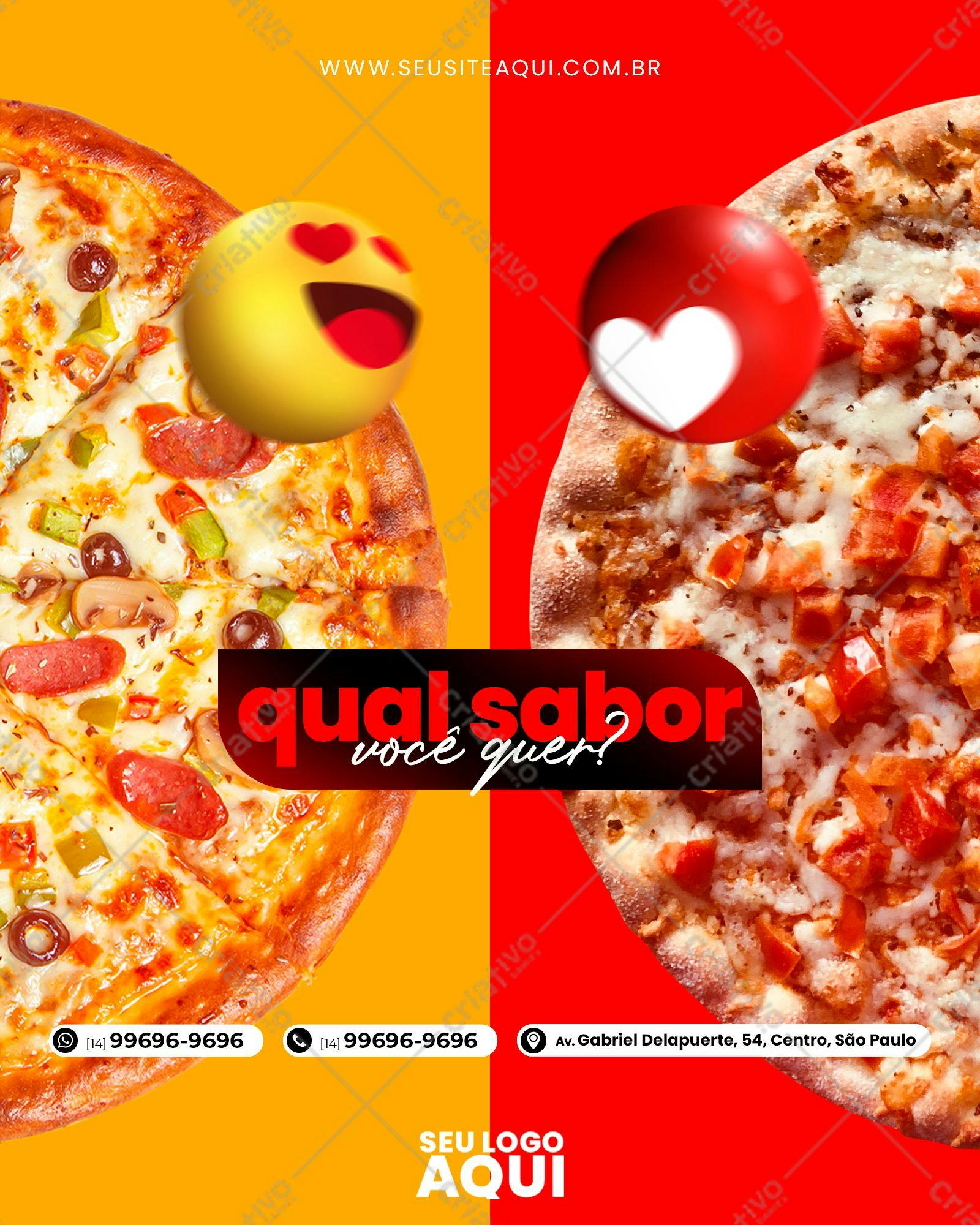 Template de Cardápio para Pizzaria PSD Editável