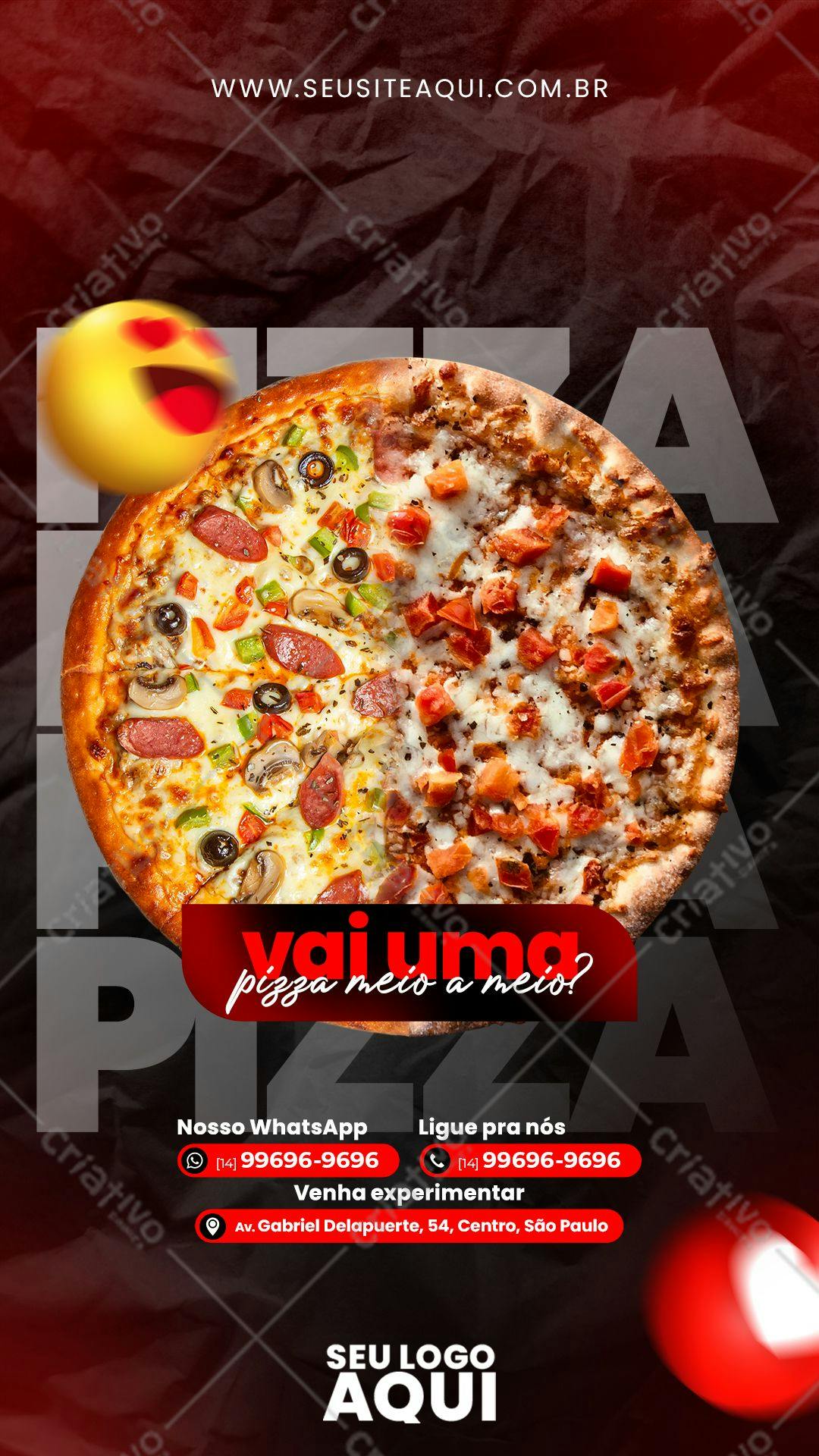 Template de Cardápio para Pizzaria PSD Editável