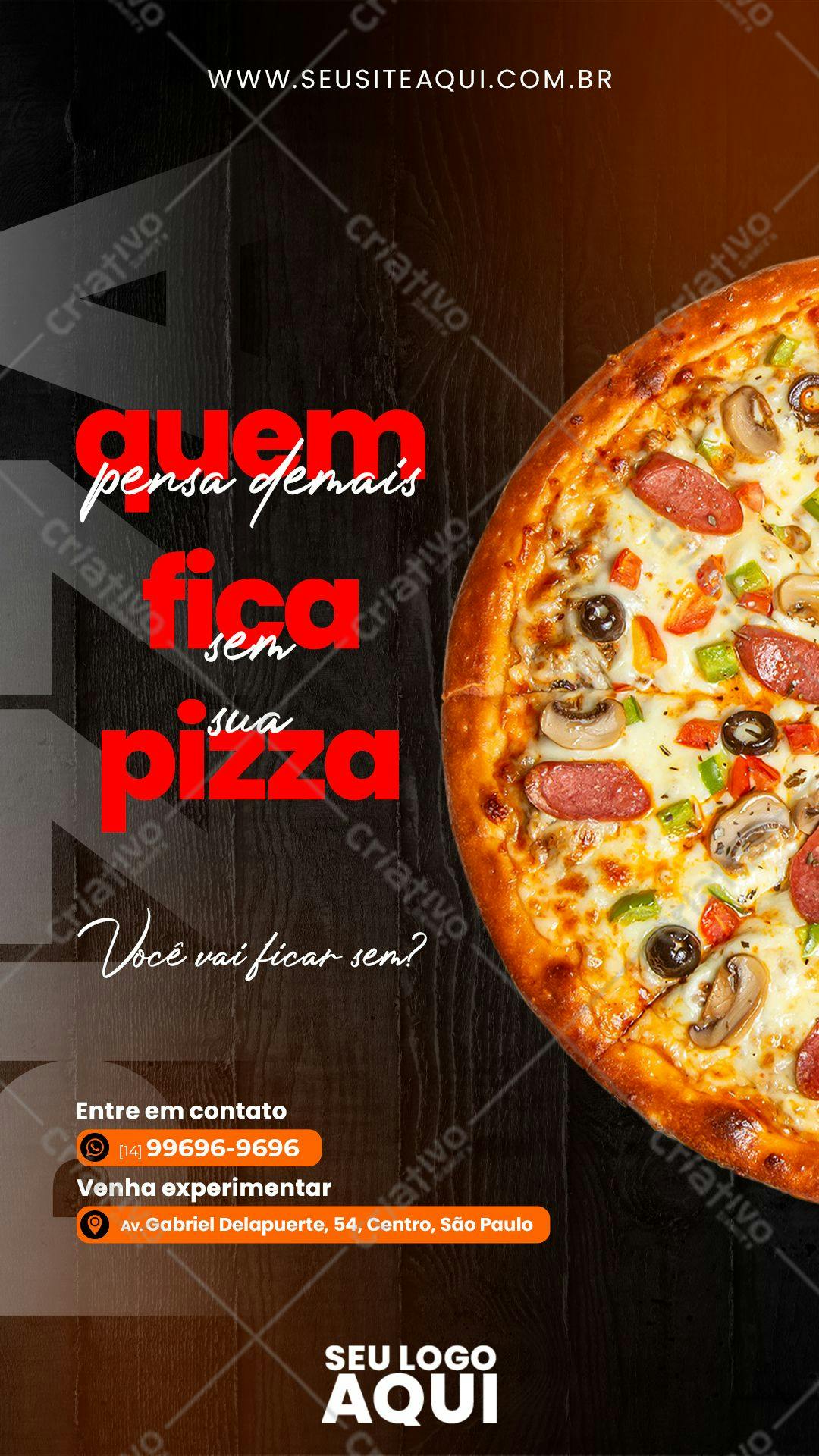 Template de Cardápio para Pizzaria PSD Editável