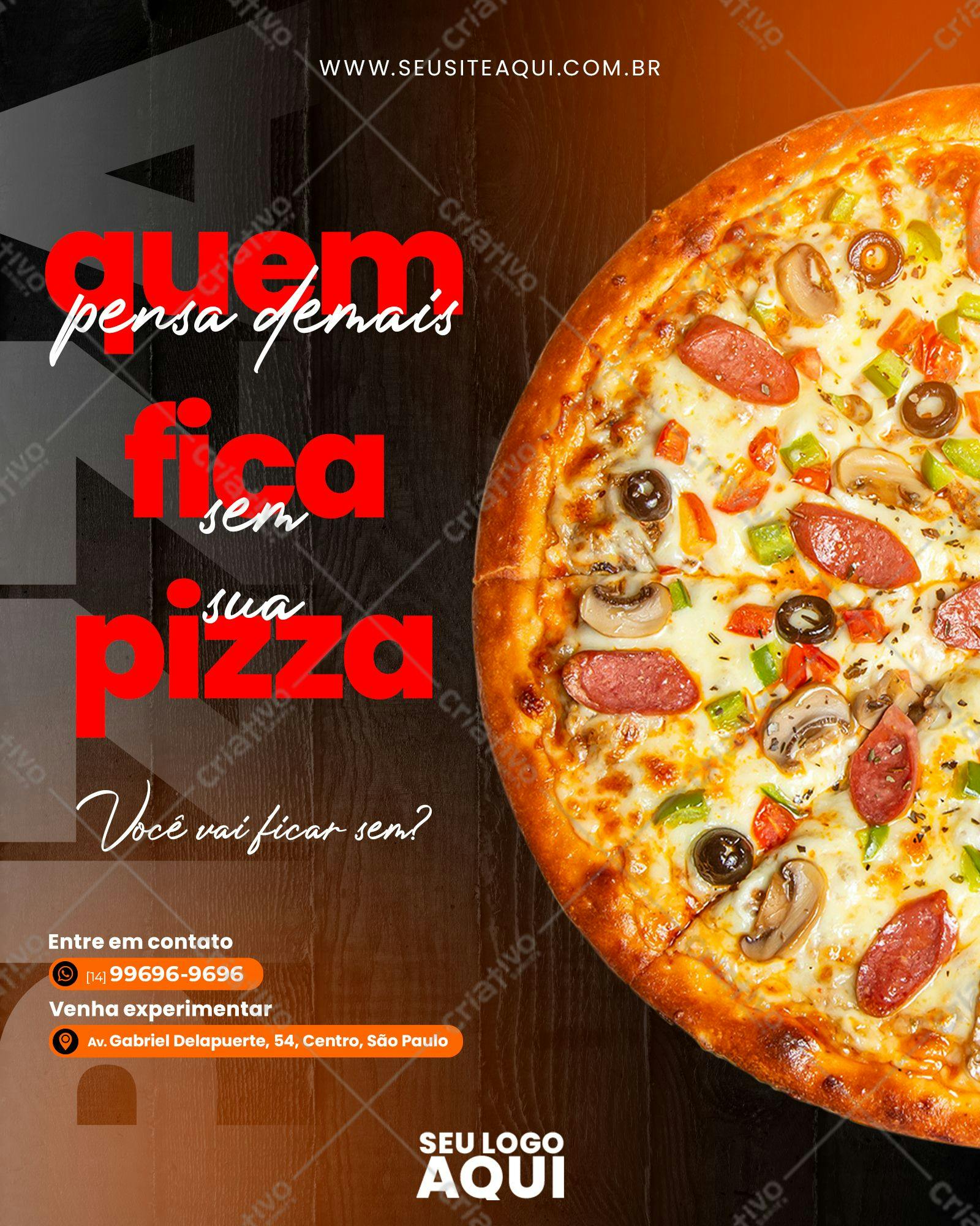 Flyer para Pizzaria PSD Editável