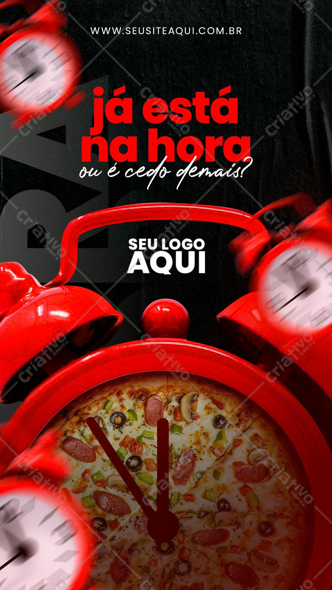 Template de Mídia Social para Promoção de Pizza PSD Editável