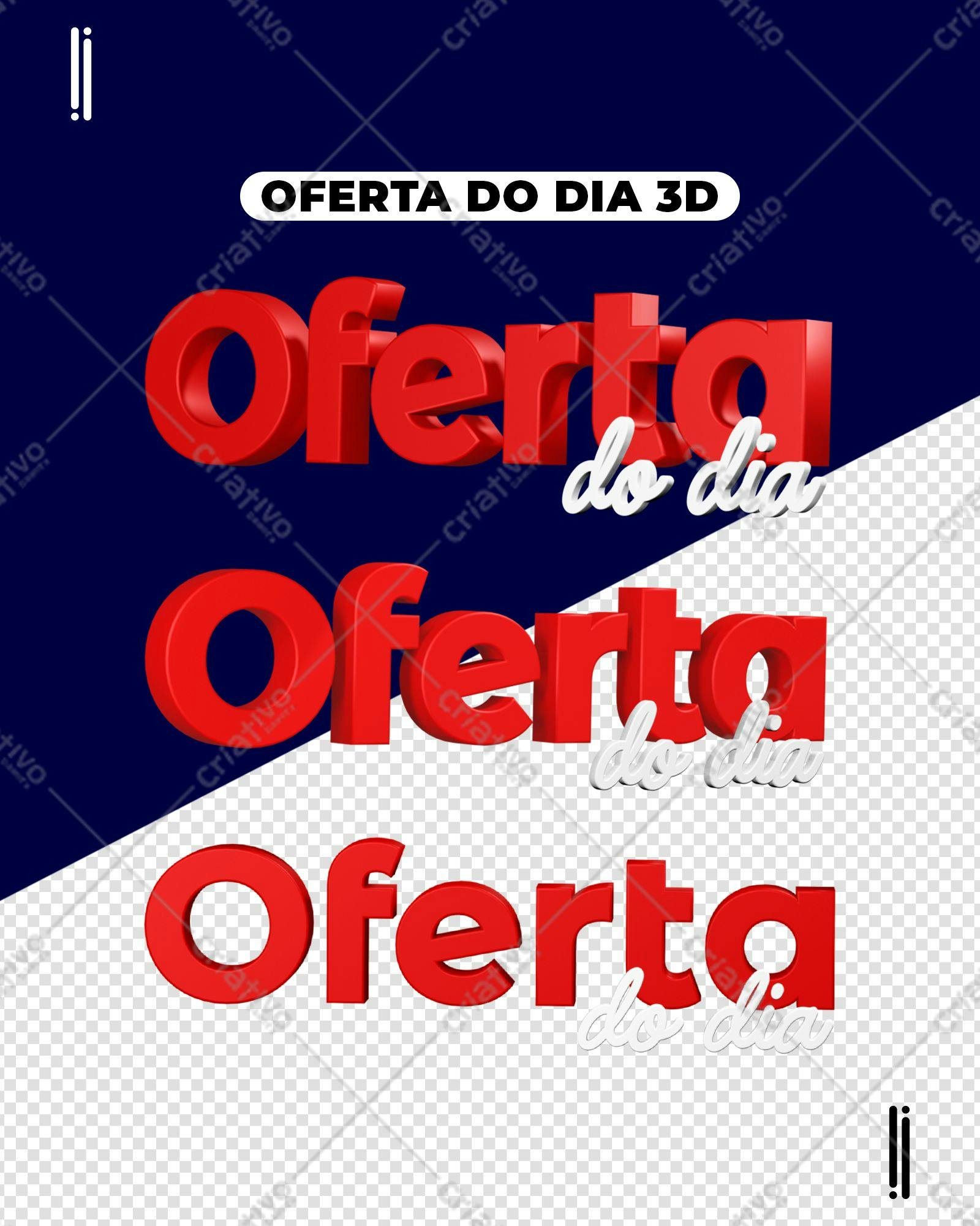 Kit de Mockup Oferta do Dia 3D PSD Editável