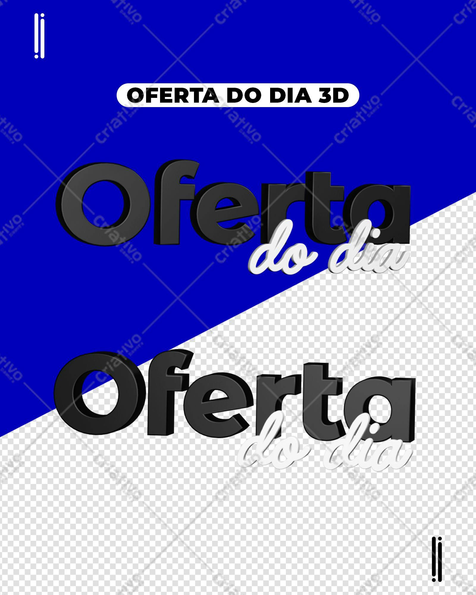 Modelo 3D Oferta do Dia PSD Editável