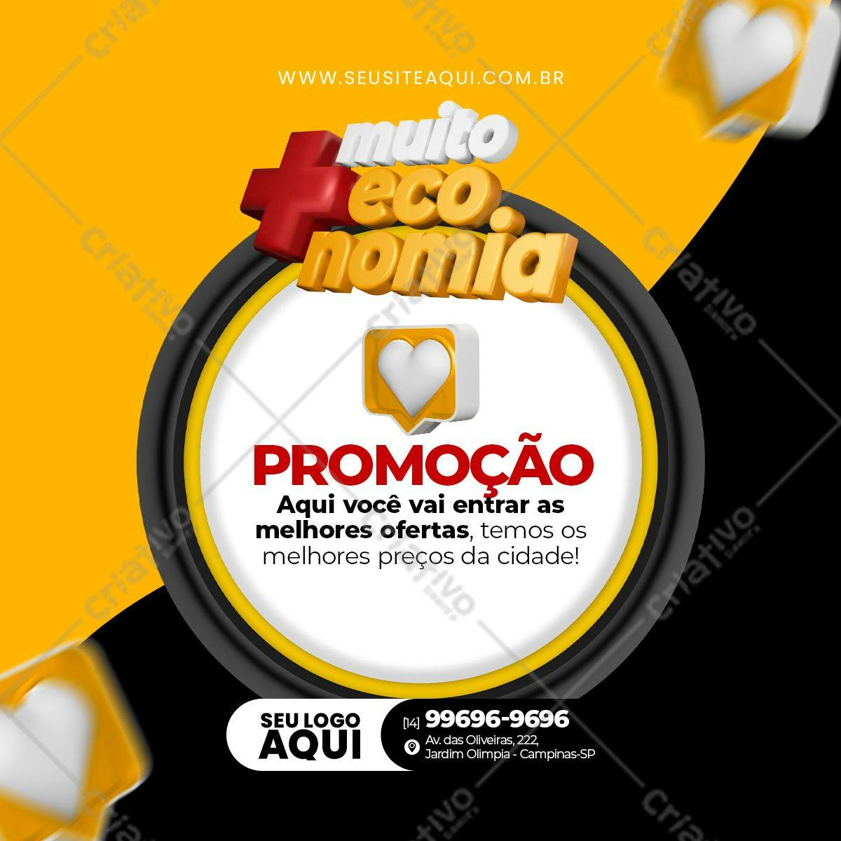 Post para Redes Sociais Promoção PSD Editável