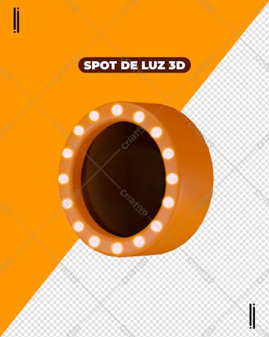 Spot de luz de led elemento 3d