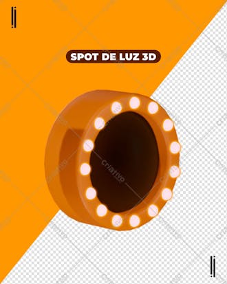 Spot de luz de led elemento 3d