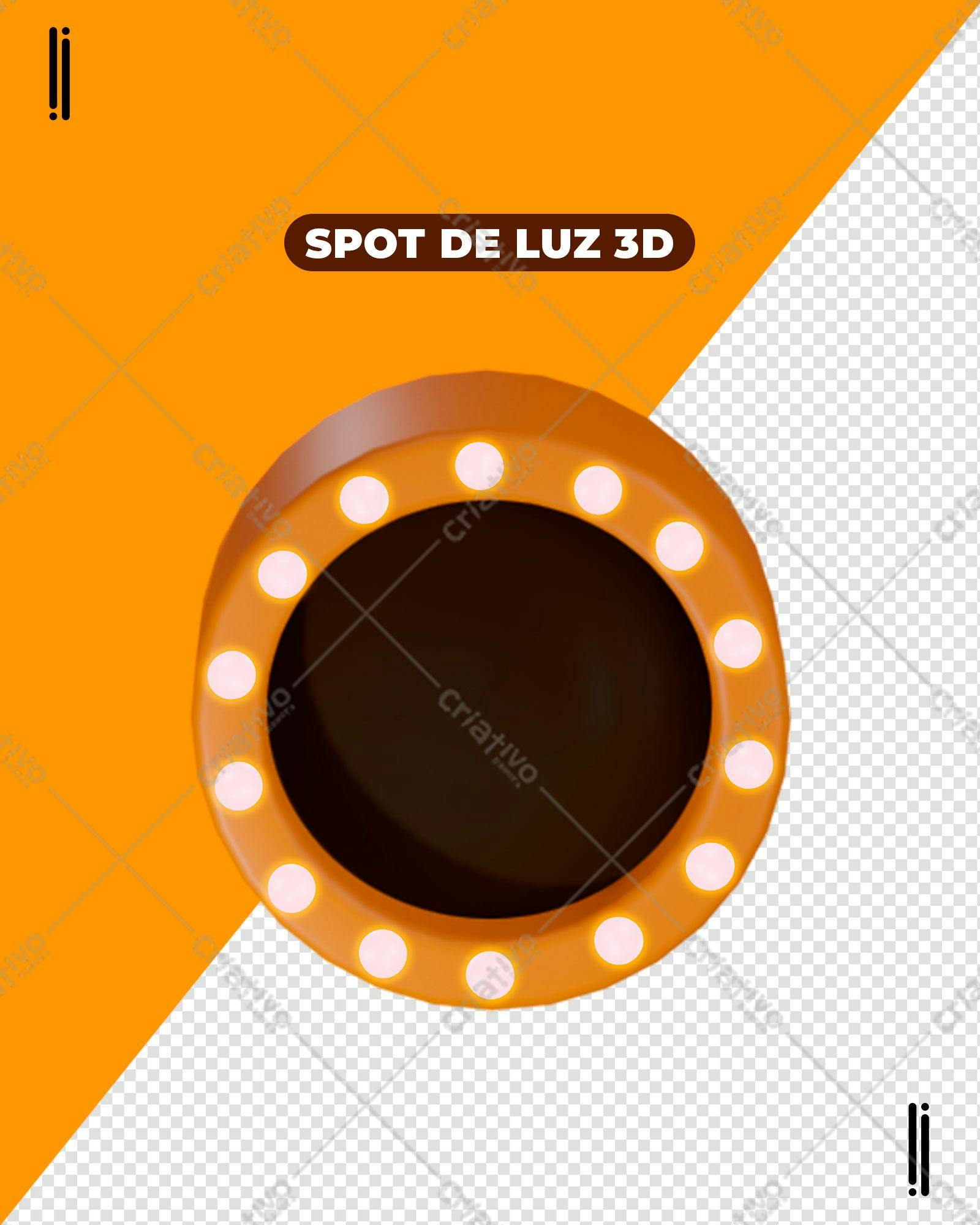 Selo 3D promocional laranja e branco circular