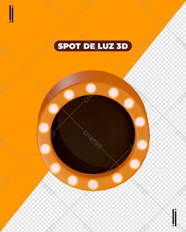 Spot de luz de led elemento 3d