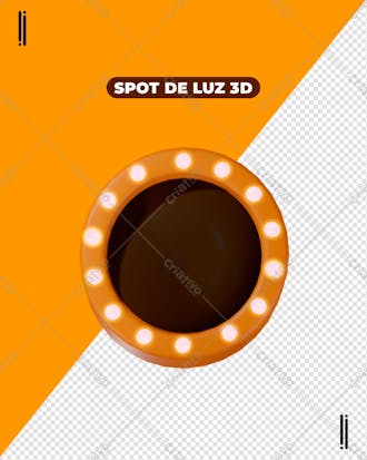 Spot de luz de led elemento 3d