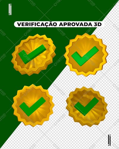 Selo De Verificação  Elemento 3D