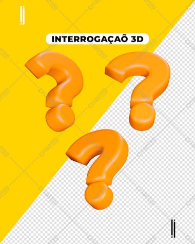 Ponto de interrogação elemento 3d