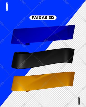 Faixas 3d elementos 3d