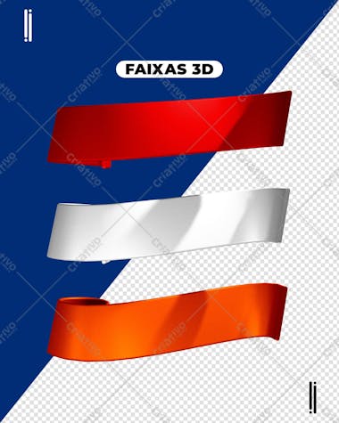 Faixas 3d elementos 3d