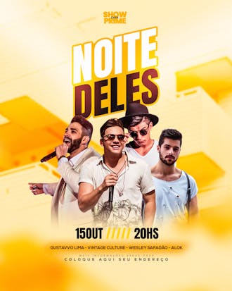 Flyer de eventos noite deles feed