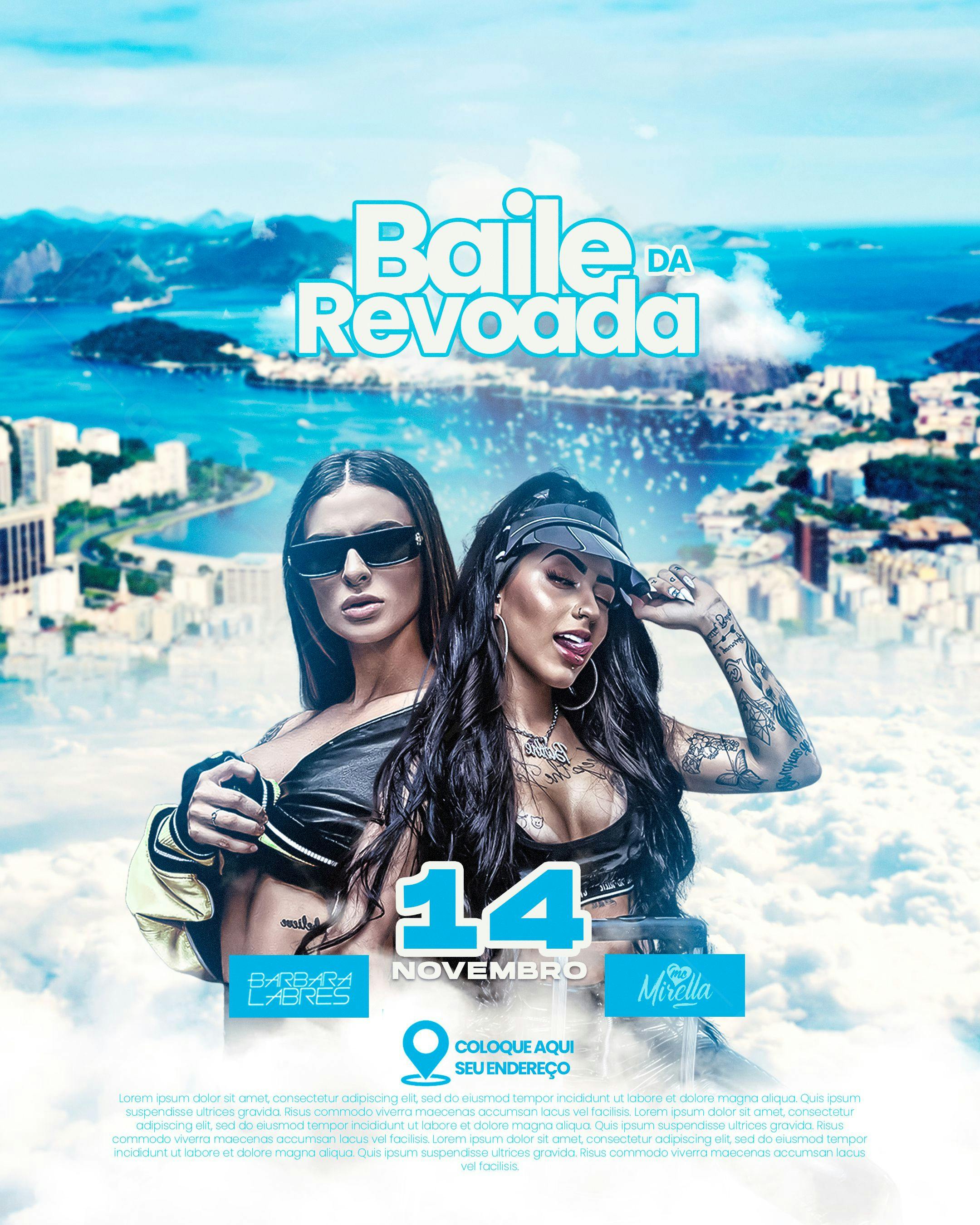 Flyer para Festa Baile da Revoada PSD Editável