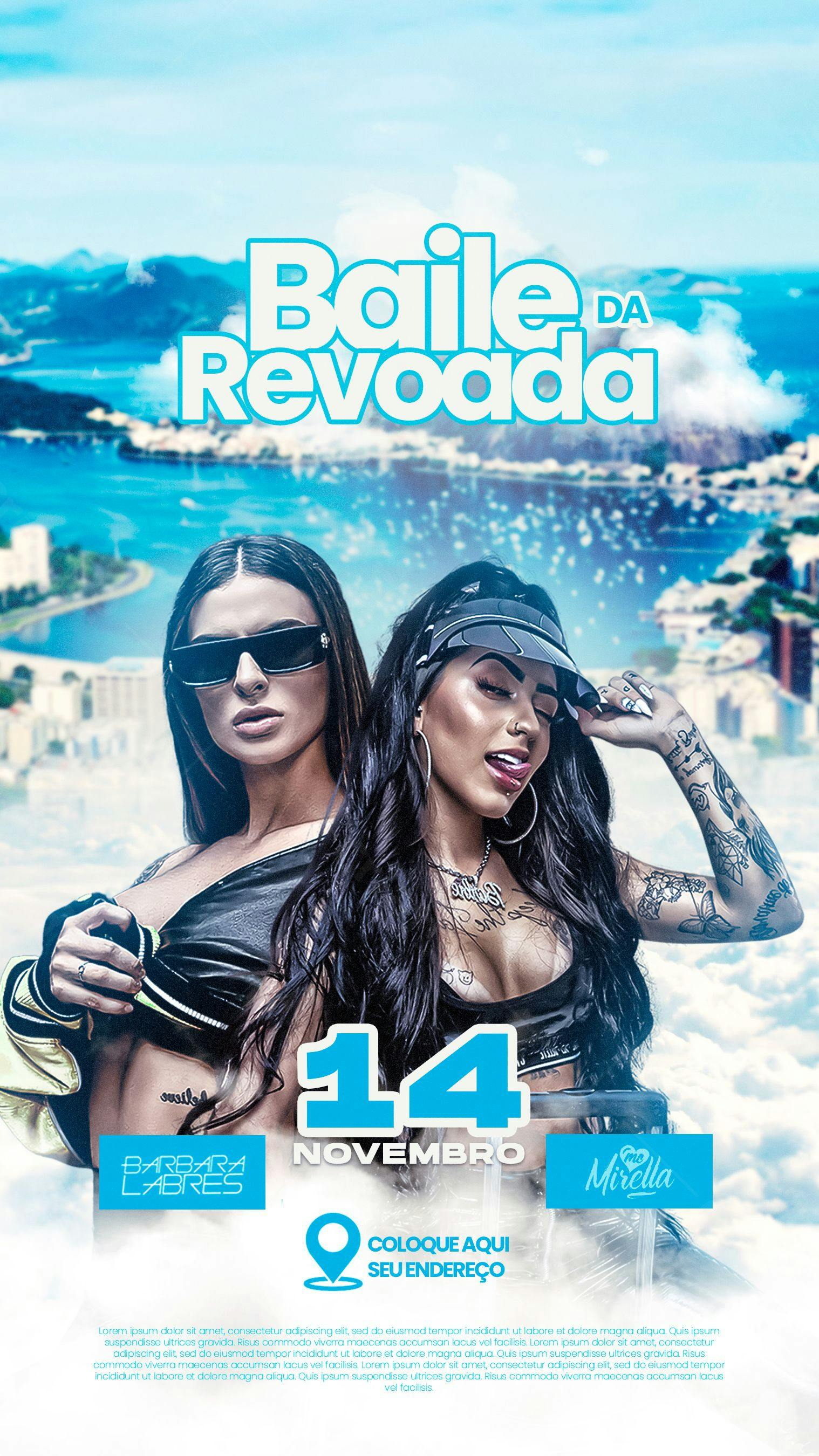 Flyer para Festa Baile da Revoada PSD Editável