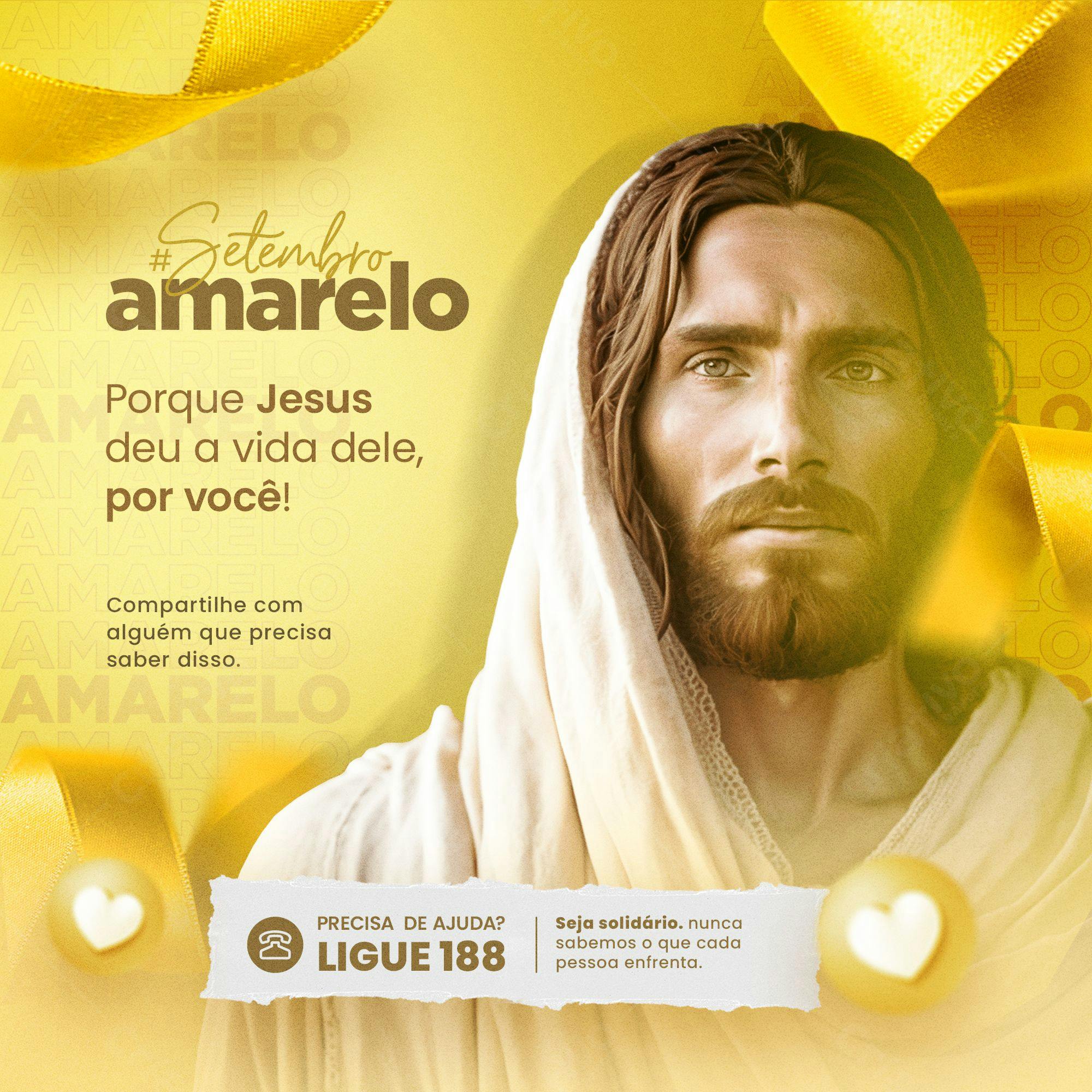 Post para o Setembro Amarelo PSD Editável