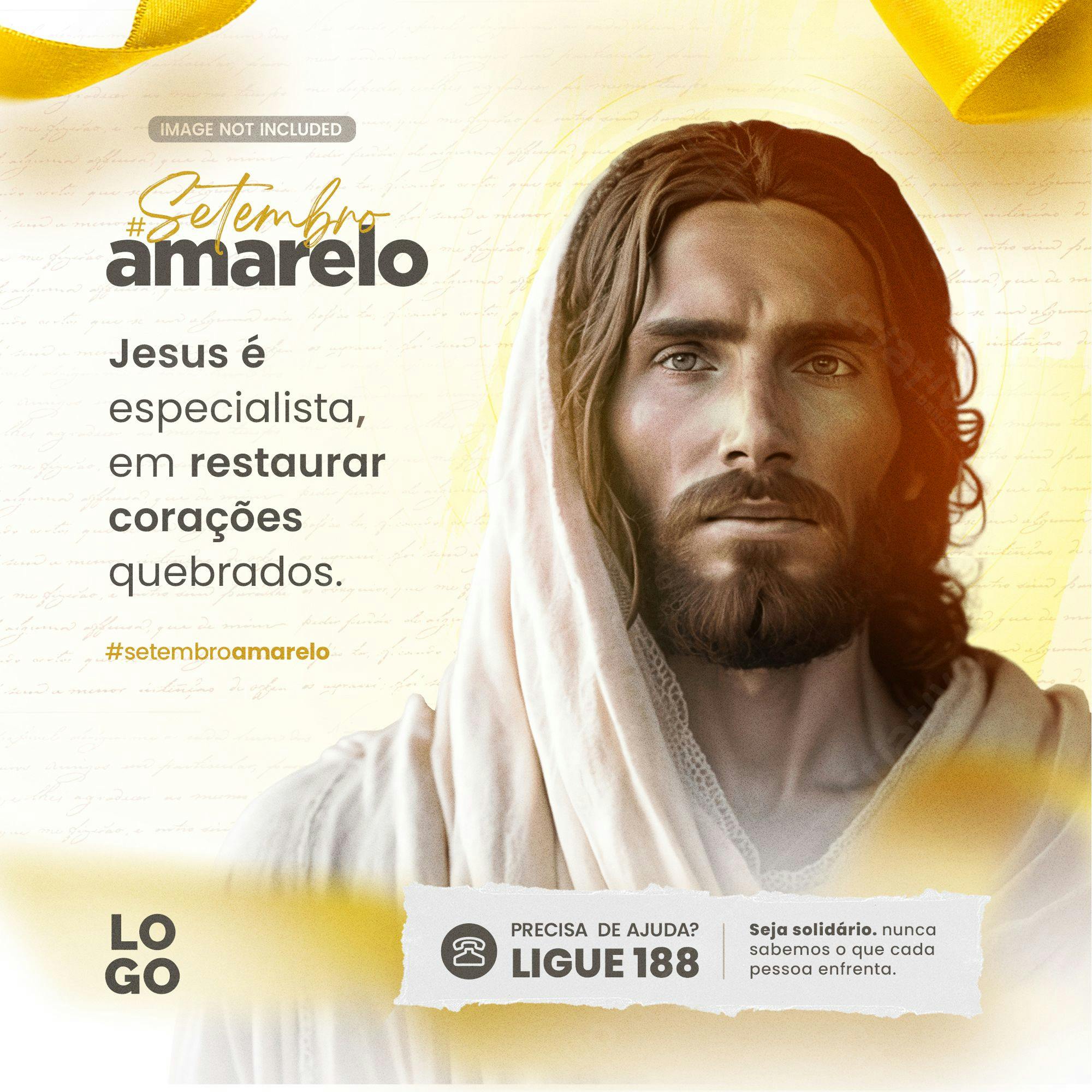 Post para o Setembro Amarelo PSD Editável