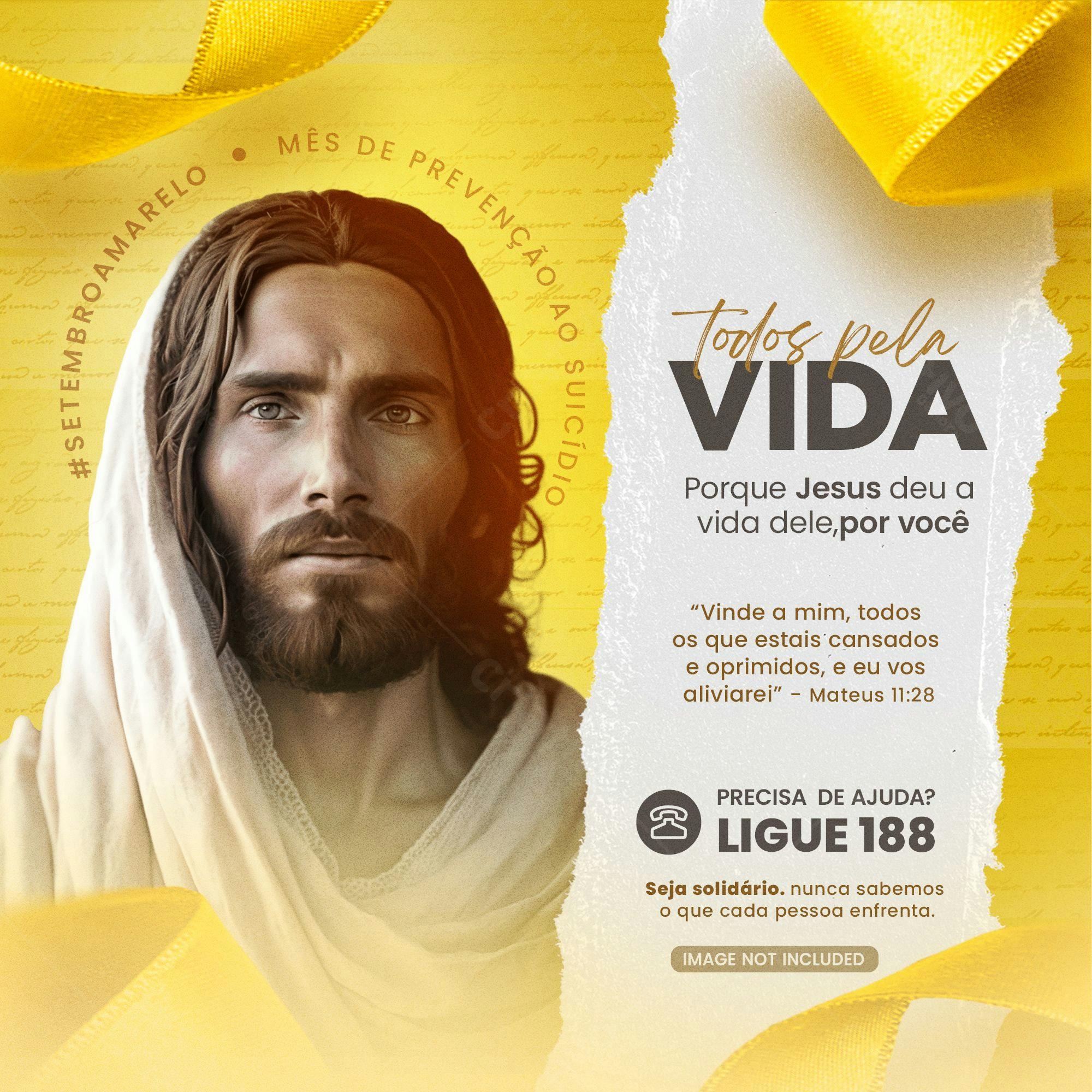 Post para Redes Sociais Setembro Amarelo PSD Editável