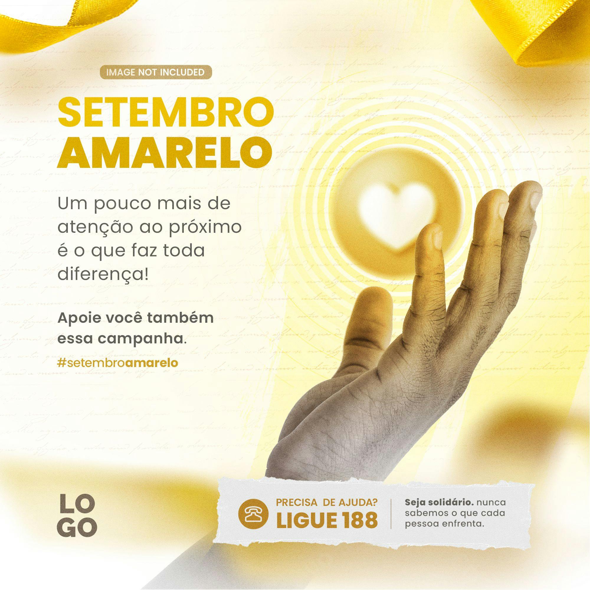 Post para o Setembro Amarelo PSD Editável