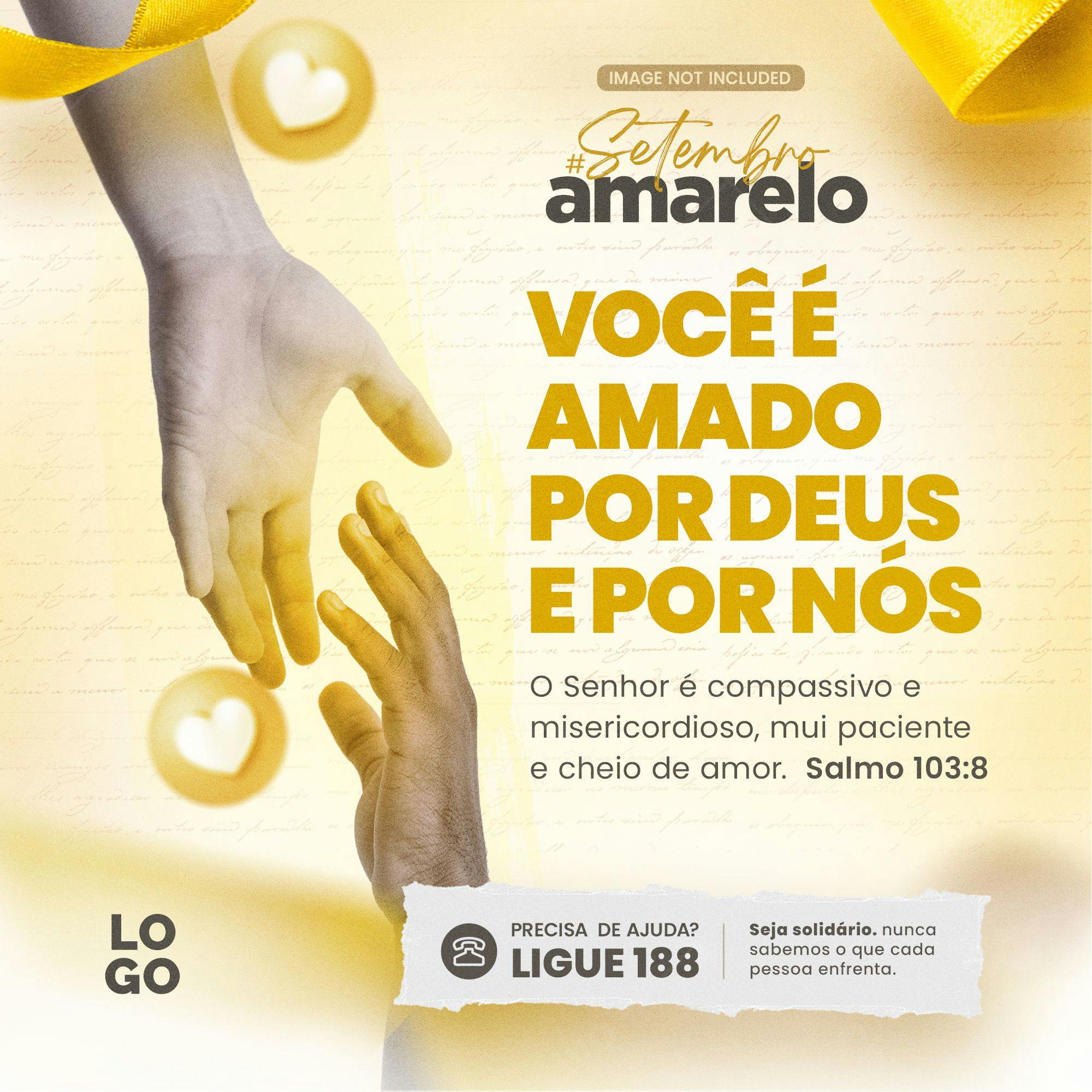 Post para Setembro Amarelo PSD Editável