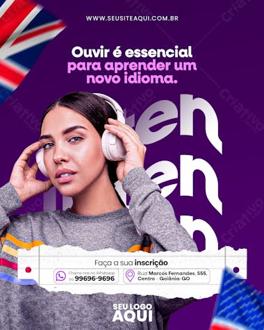 Feed aulas de inglês idiomas