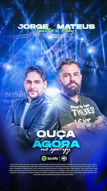 Flyer Ouca Agora No Spotify Jorge E Mateus Story