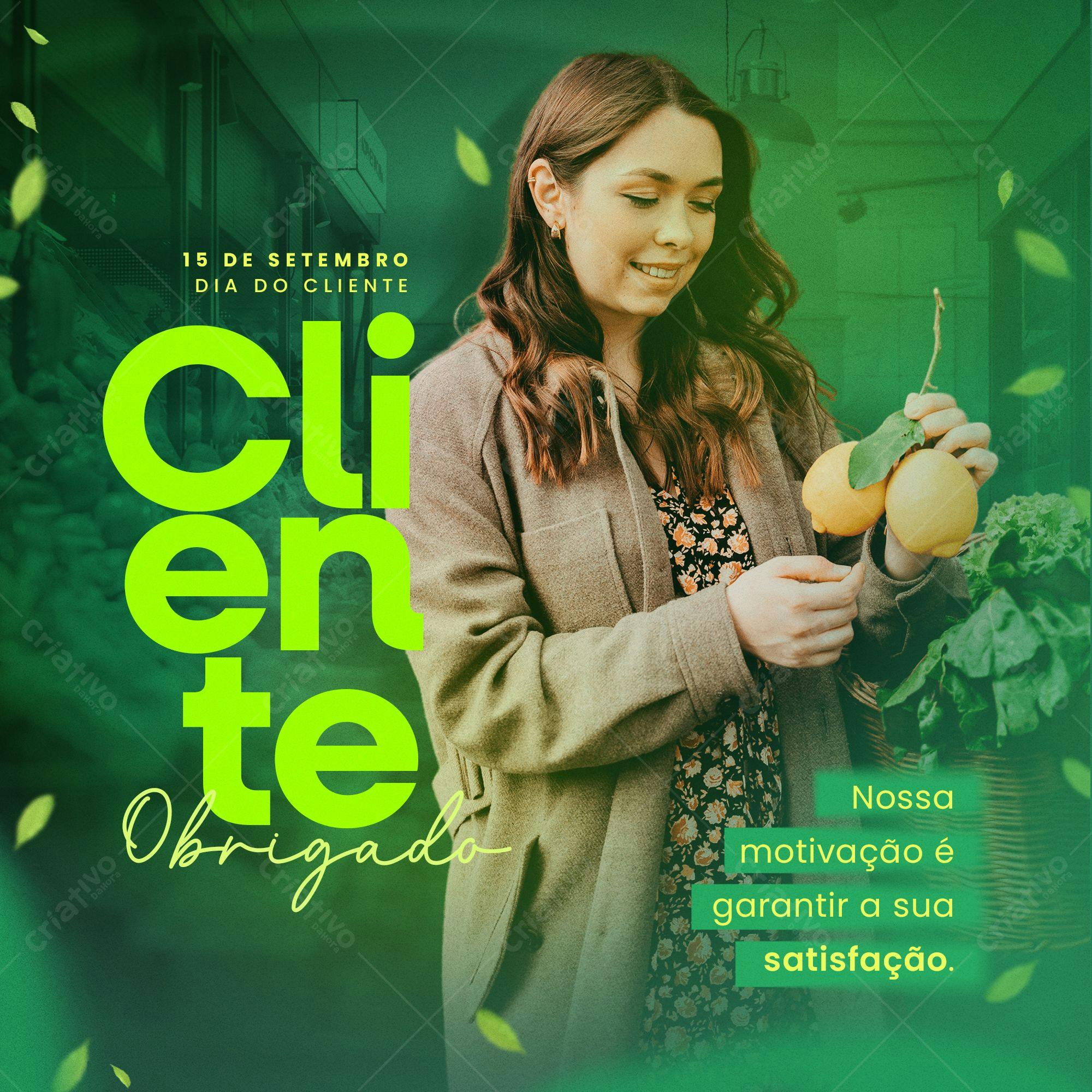 Post para o Dia do Cliente PSD Editável