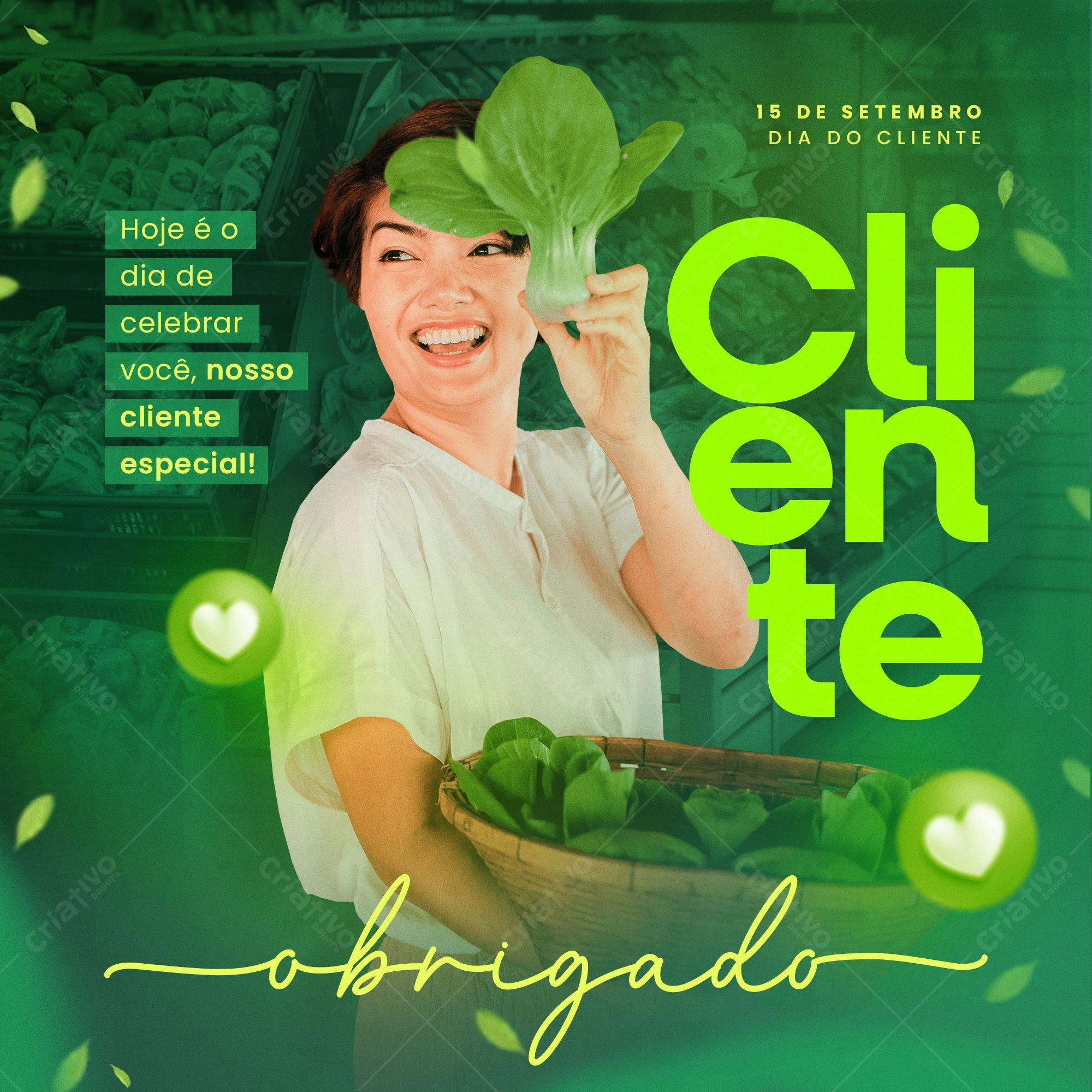 Post para o Dia do Cliente PSD Editável