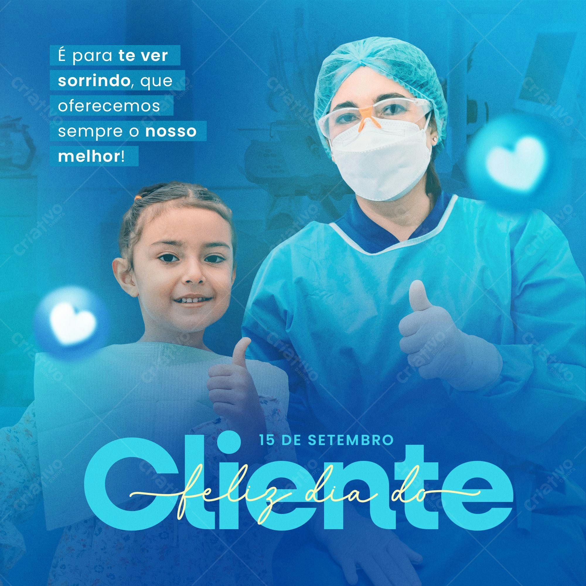 Post para o Dia do Cliente PSD Editável