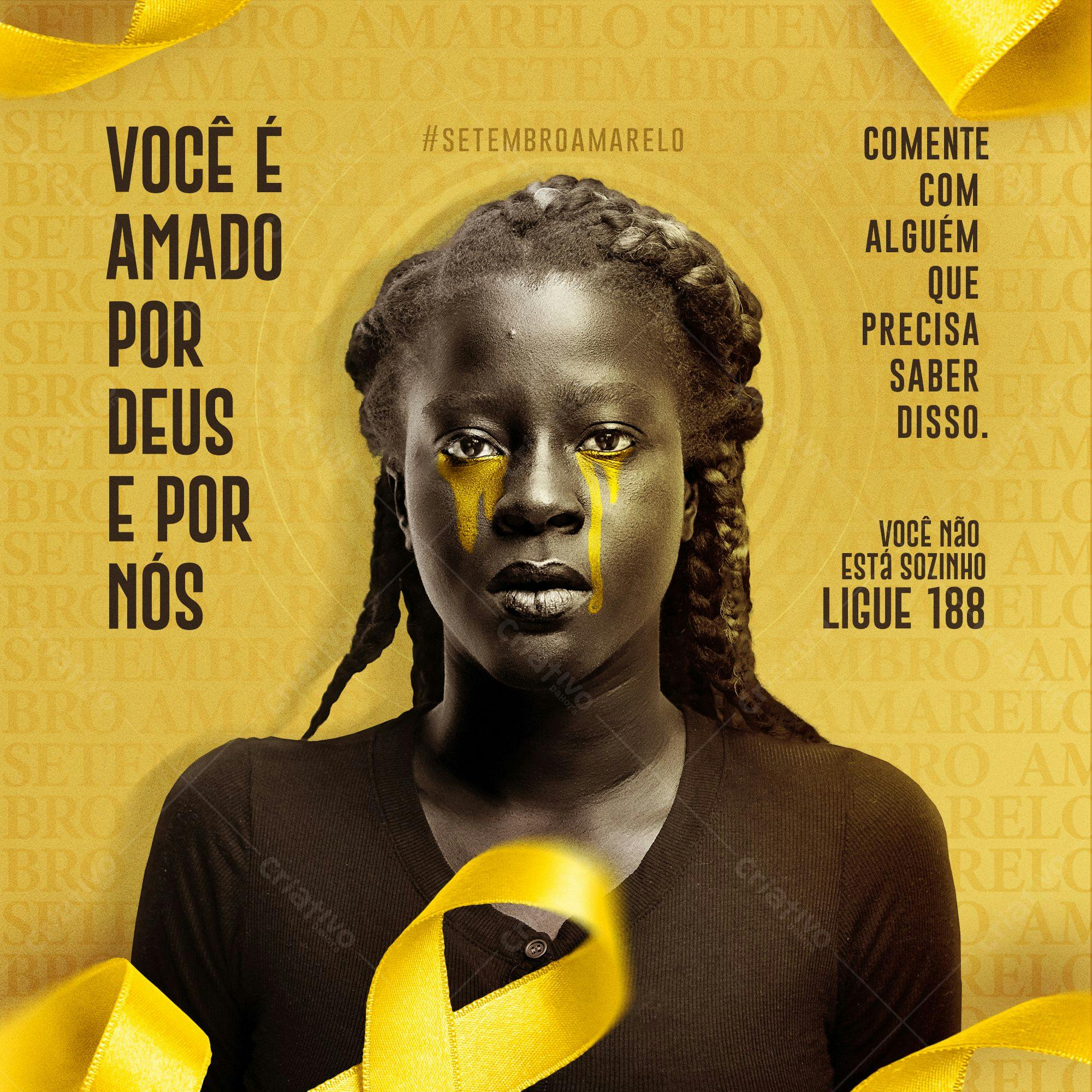 Post para o Setembro Amarelo PSD Editável