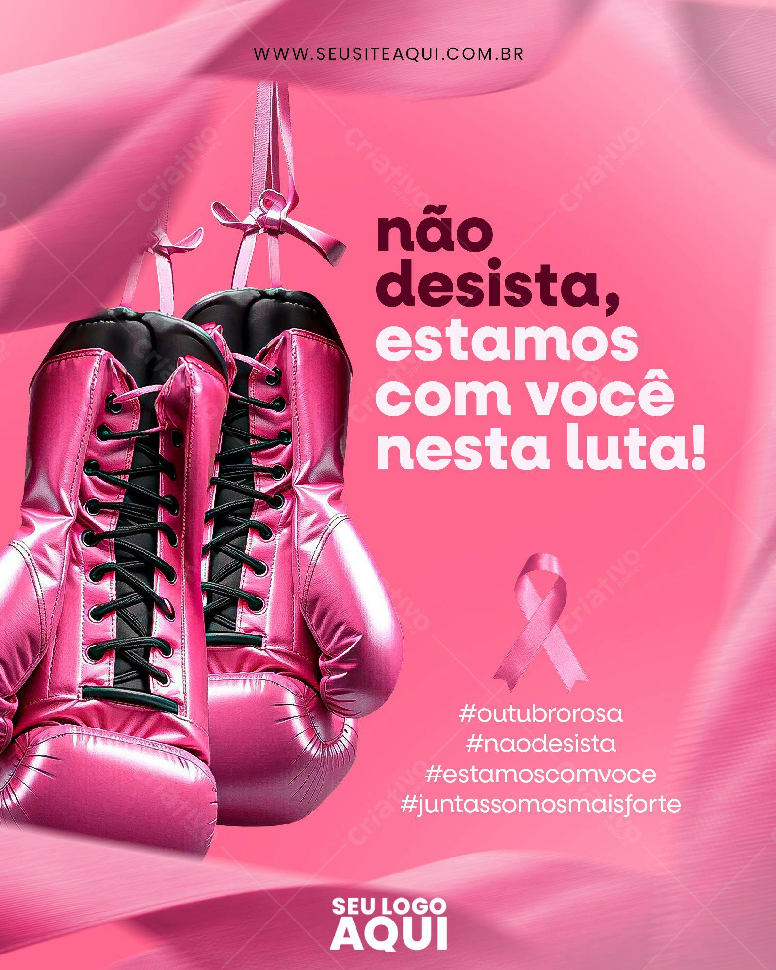 Post para Outubro Rosa PSD Editável