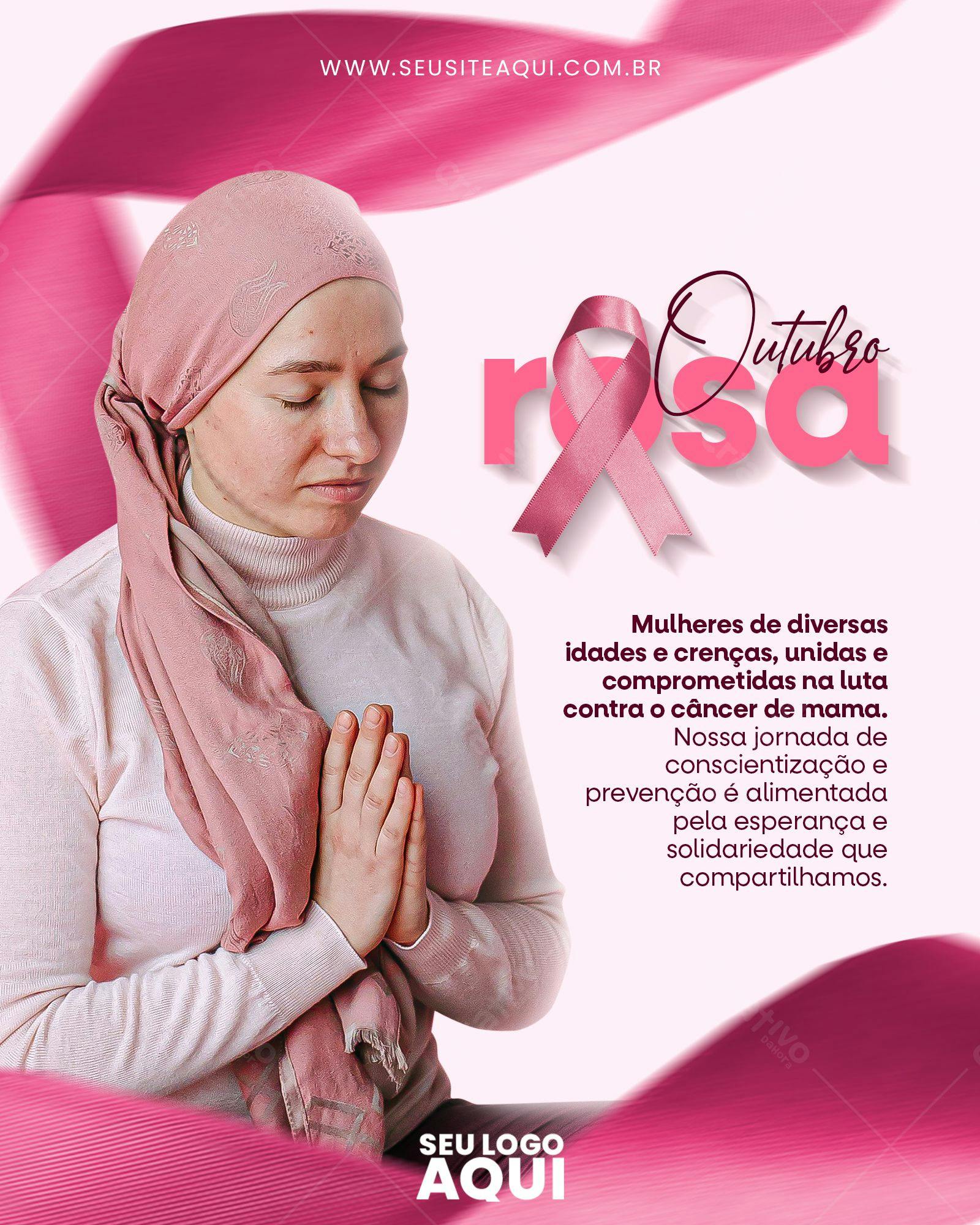 Post para Outubro Rosa PSD Editável