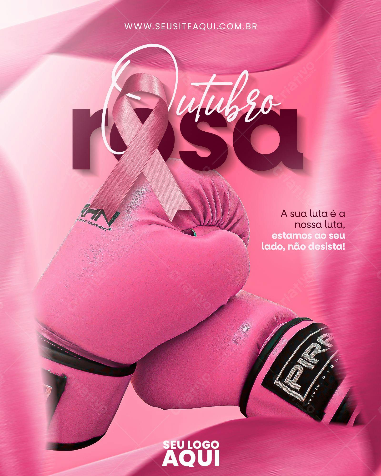 Flyer Outubro Rosa PSD Editável