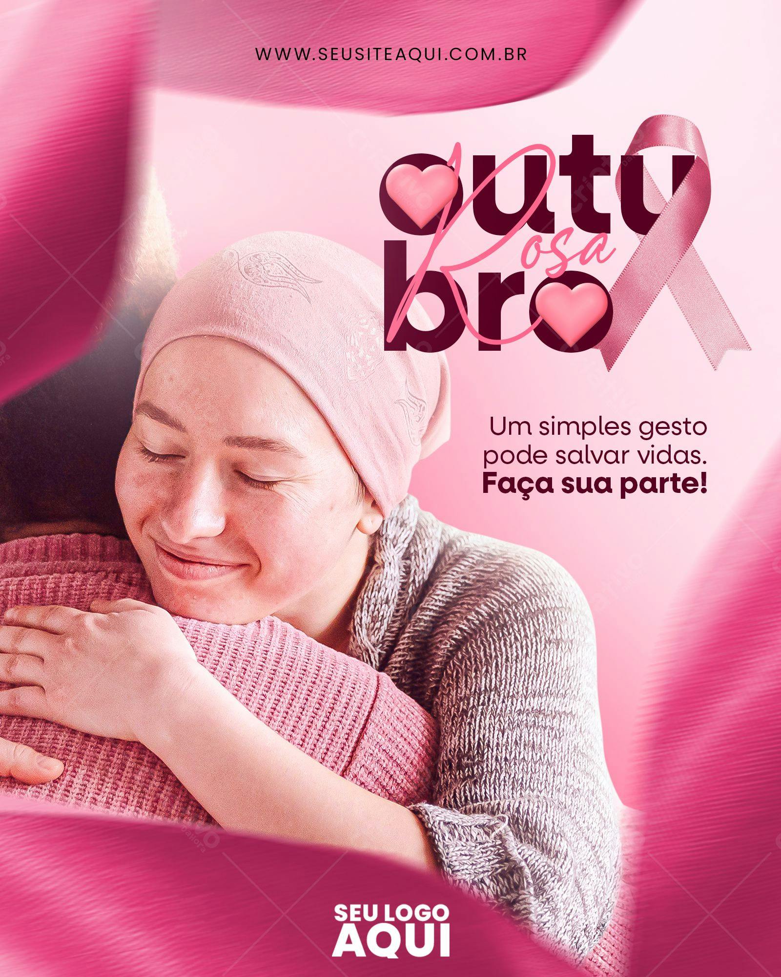 Post para Outubro Rosa PSD Editável