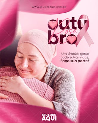 Feed outubro rosa mes de prevenção ao câncer de mama