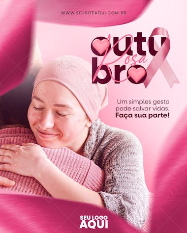 Feed outubro rosa mes de prevenção ao câncer de mama