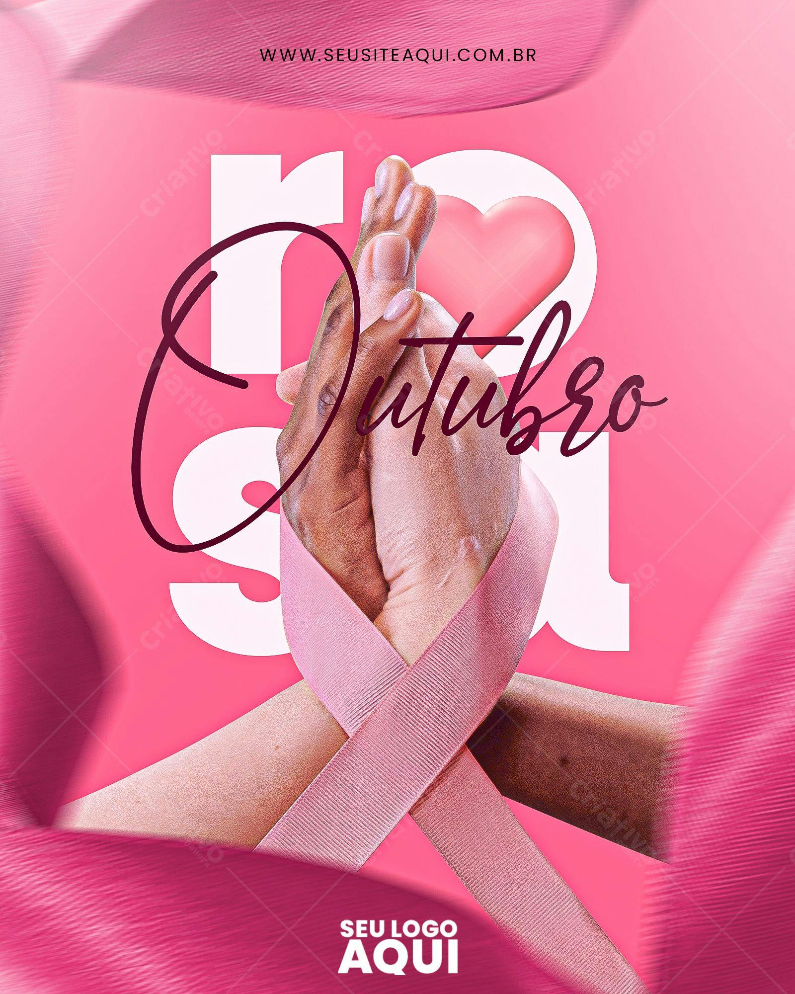 Banner Outubro Rosa PSD Editável