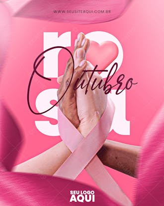 Feed outubro rosa mes de prevenção ao câncer de mama