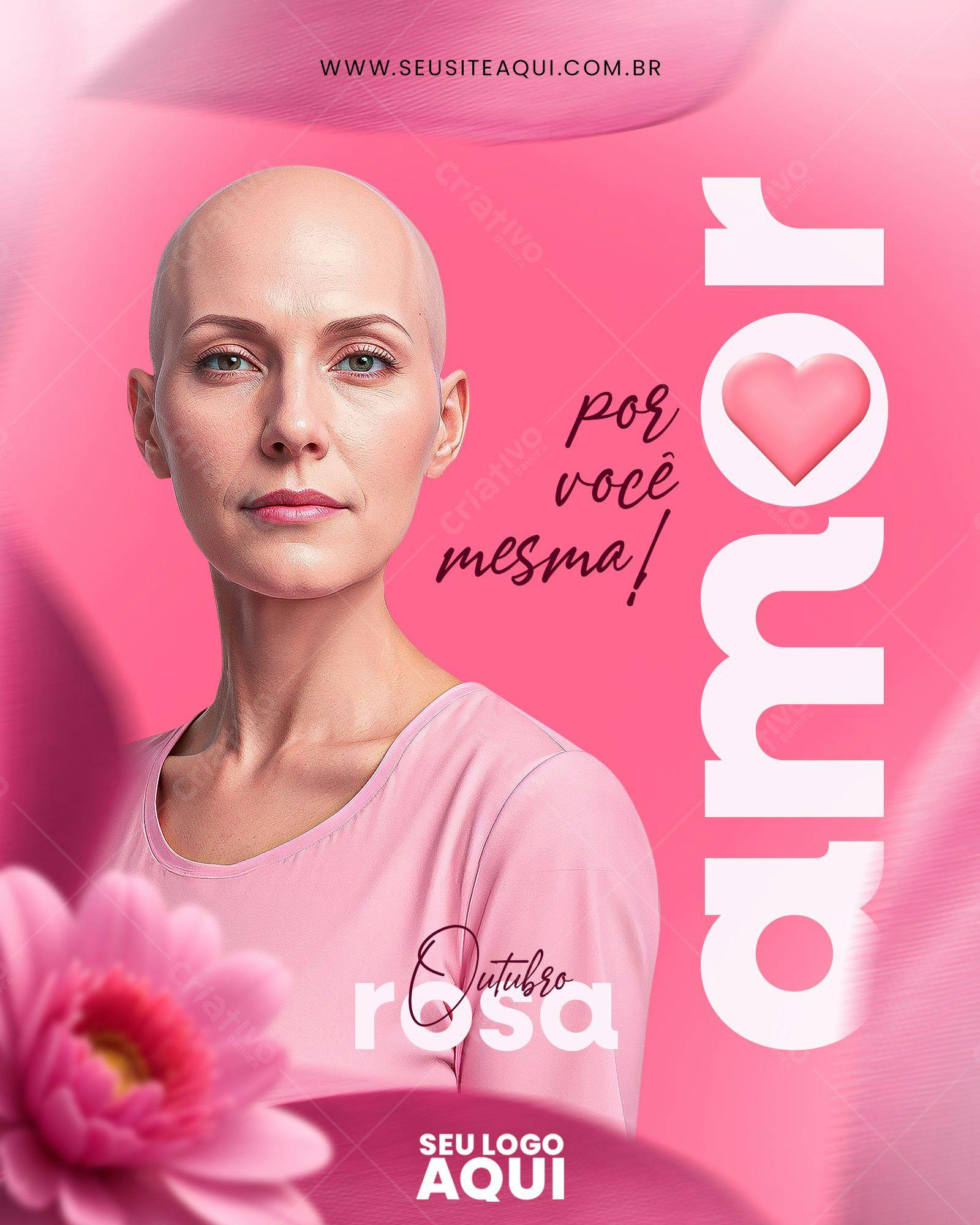 Flyer Outubro Rosa PSD Editável