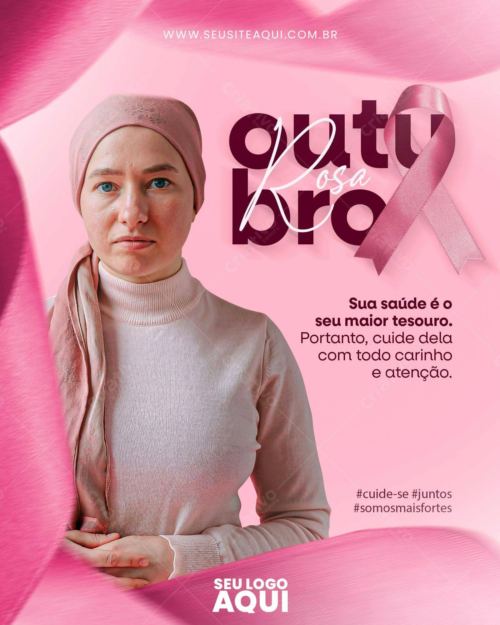 Post para Outubro Rosa PSD Editável