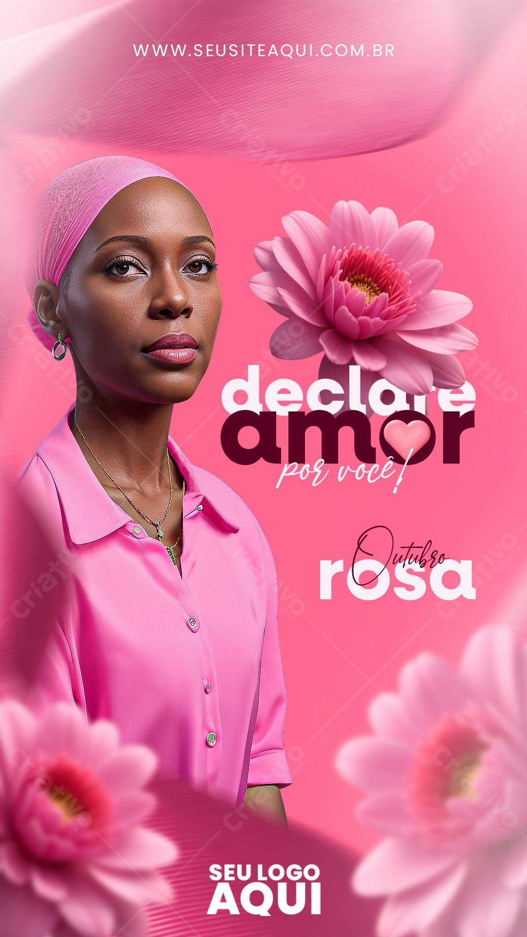 Flyer Outubro Rosa PSD Editável
